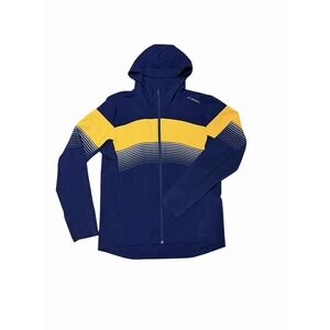 Brooks Canopy Running Jacket Mens Blue Large Water Resistant Reflective Full Zip